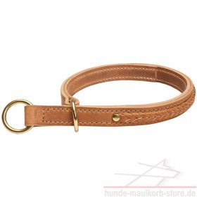 Leather Choke Collar with Braids