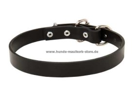 Klassisches Lederhalsband 30 mm breit