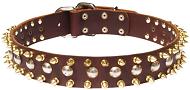 Special Leather Spiked and Studded Collar 3 Rows