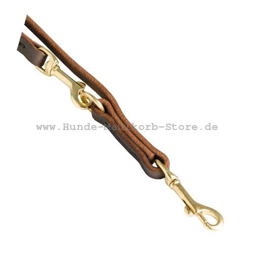 Rottweiler Hundeleine aus Leder 13 mm, multifunktionel